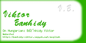 viktor banhidy business card